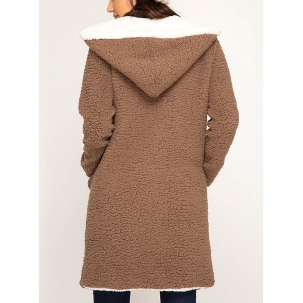 Armor Adore - SALE ! NWT Double Jumbo Fleece COAT Long, NEW M - Picture 2 of 8